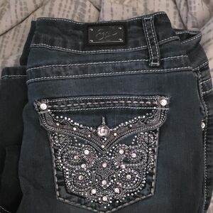 Earl Jeans Dark Blue Boot Cut with Beaded Pocket